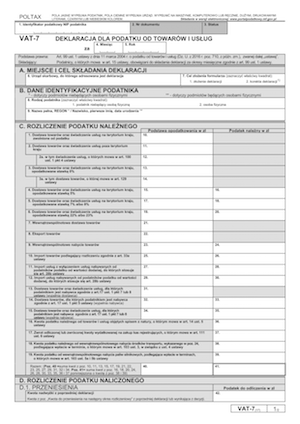 Druk VAT-7 wersja 17
